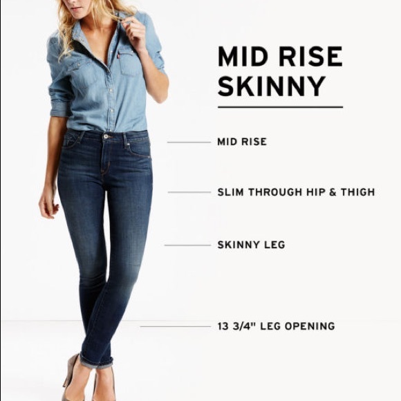 levis classic mid rise skinny